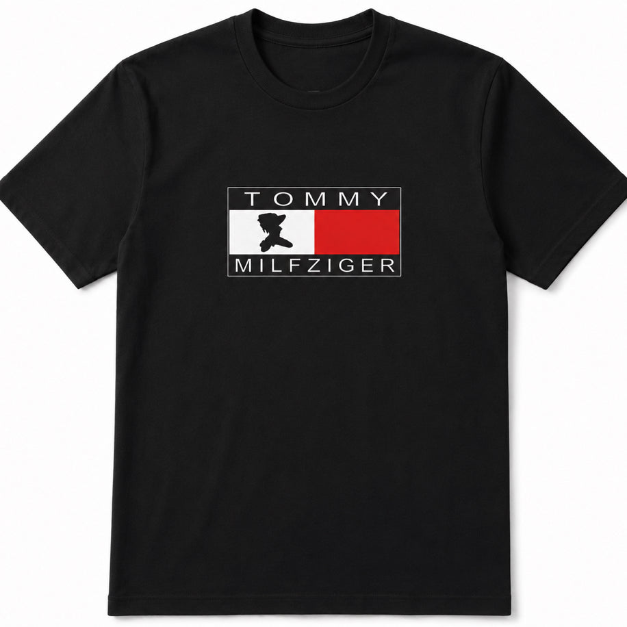 Tommy Milfziger Black Oversize T-Shirt