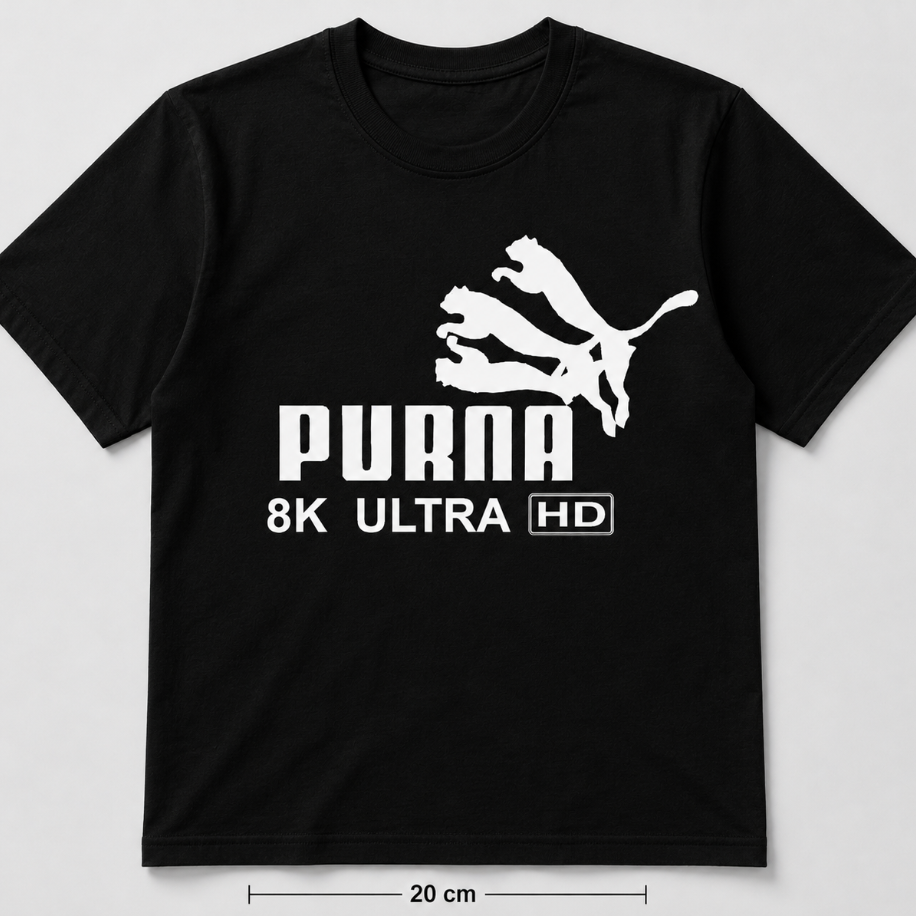 Purna 8k Black Oversize T-Shirt